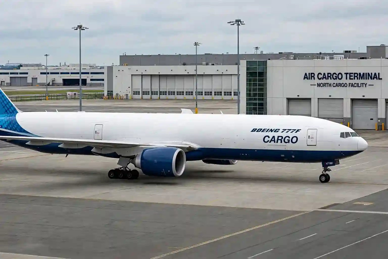Central Asia air cargo corridor — freighter loading freight for landlocked trade routes