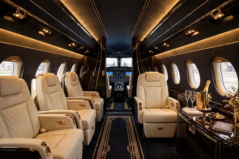 Luxury Private Jet Interior