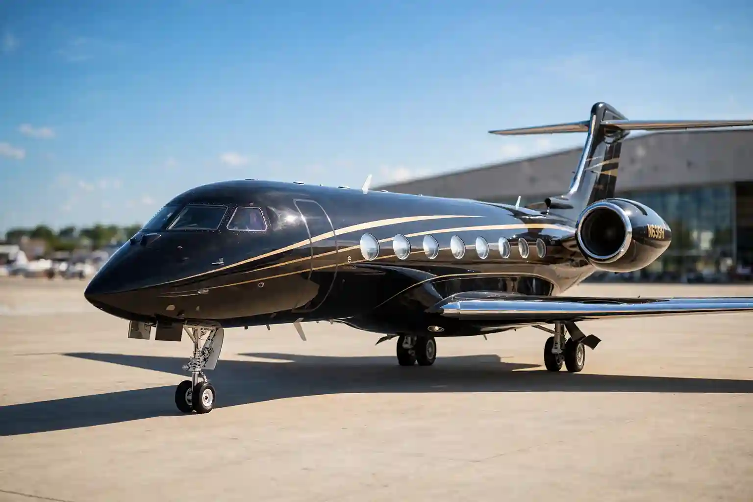 Luxury Private Jet on Tarmac